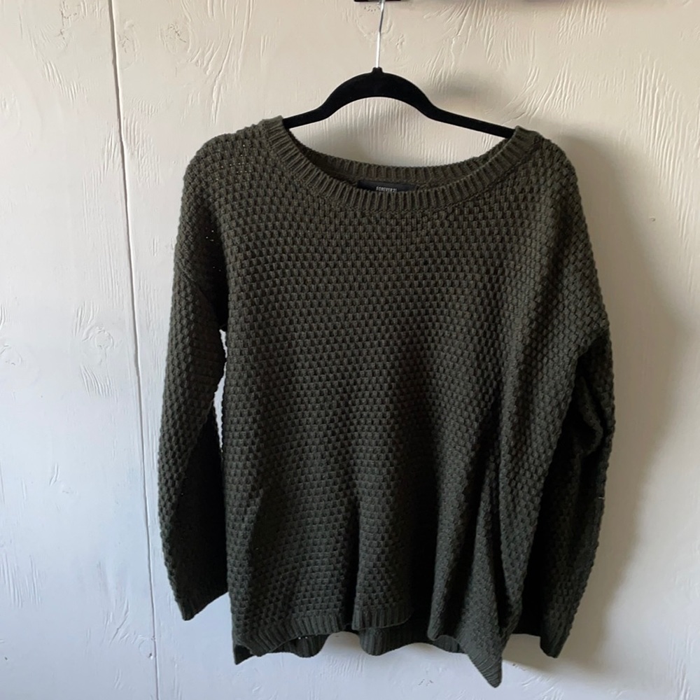 Olive green knit sweater
